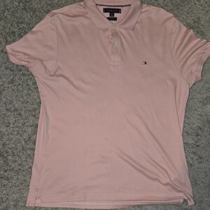 Tommy Hilfiger Men's Light Pink Polo Shirt